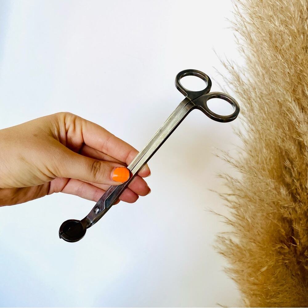 ANTHROPOLOGIE Stainless Steel Silver Grey Wick Trimmer Candle Care Scissors